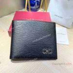 Top Replica Salvatore Ferragamo Black-Red Leather Wallet 8cc Card Slot